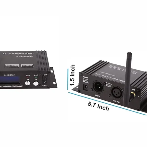 ÉMETTEUR ET RECEPTEUR DMX SANS FIL 2.4GHz