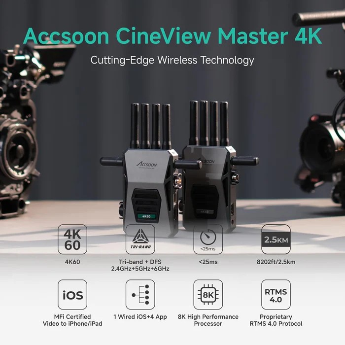 Système de transmission vidéo sans fil Accsoon CineView Master 4K 4K60 HDMI/SDI – Image 3